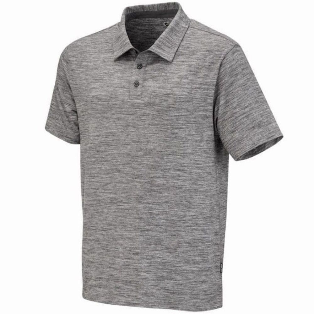 Ski-Doo Small Grey Tech Polo Short Sleeve Shirt Performance Quick Dry Wicking